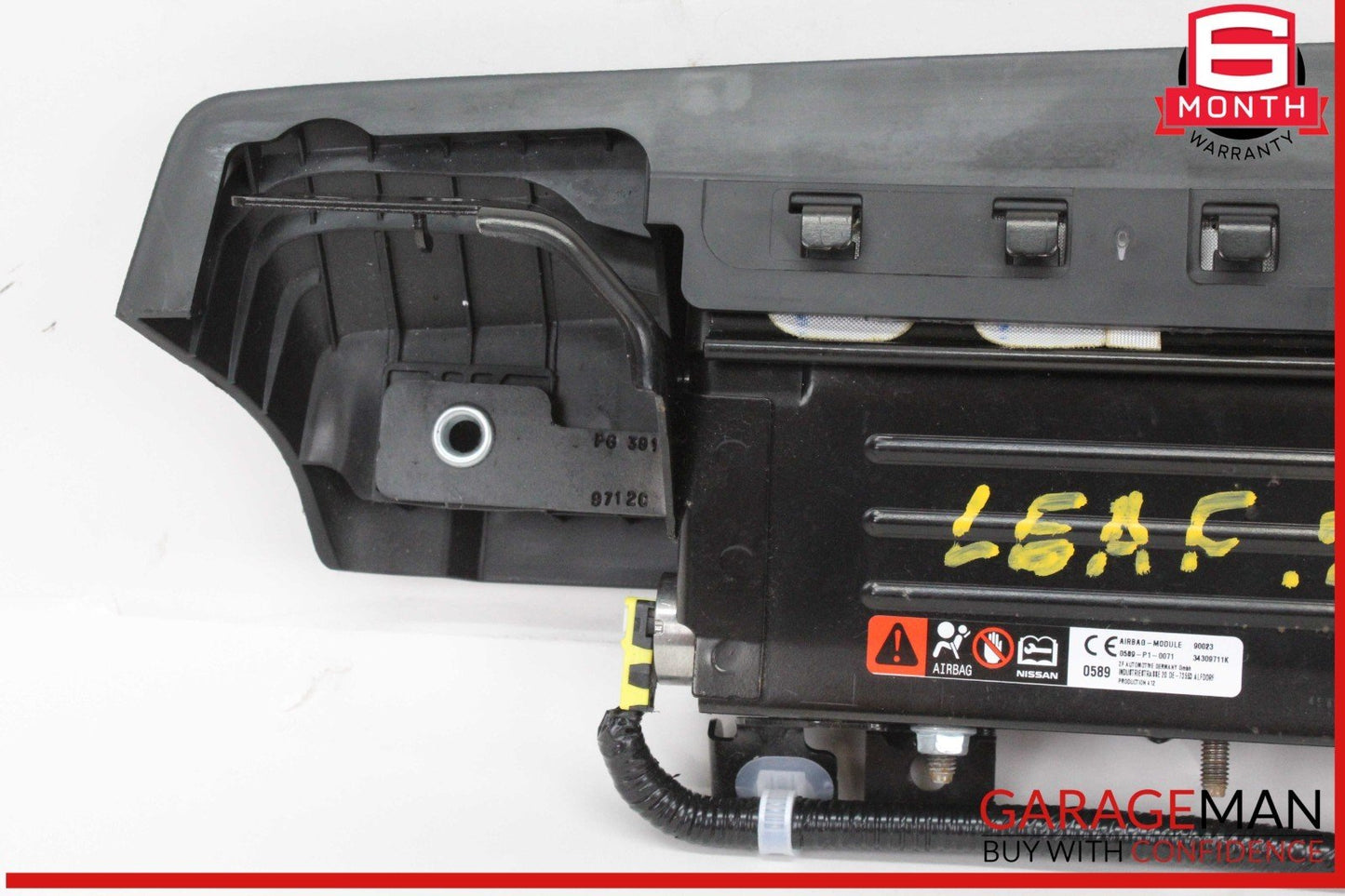 18-24 Nissan Leaf Front Right Passenger Side Knee Airbag Air Bag Black OEM