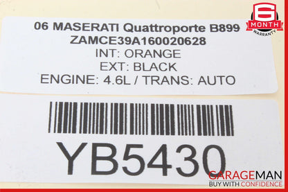 03-13 Maserati Quattroporte M139 Steering Wheel Airbag Black OEM