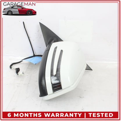 2014-2019 Mercedes W117 CLA250 Left Side Door Rear View Mirror Calcite White OEM