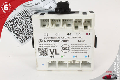 2015-2020 Mercedes W205 C300 C400 Front Left Door Control Module 2229001708 OEM