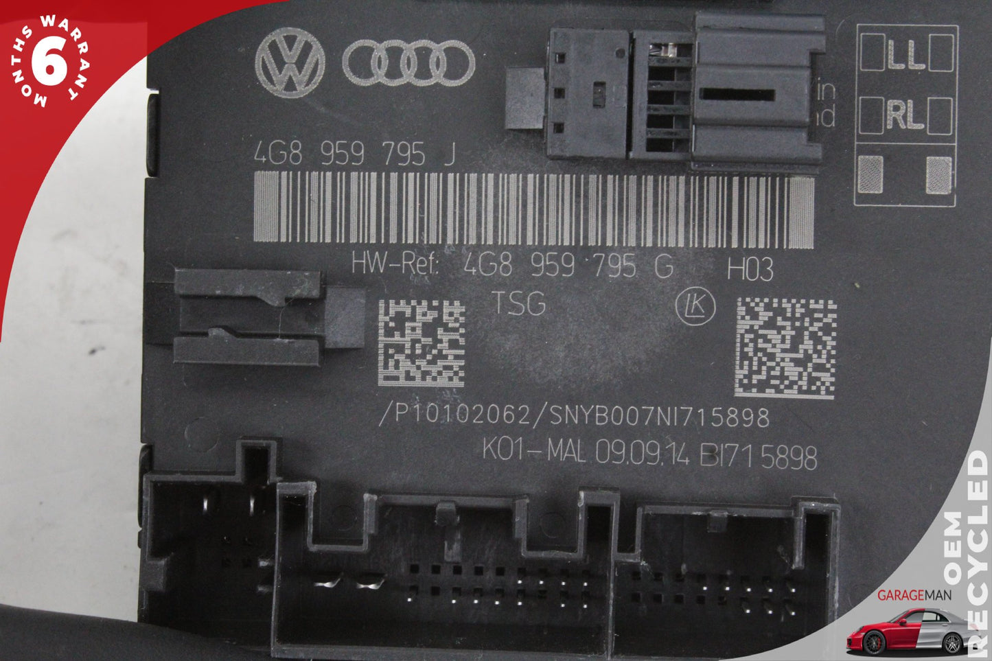 2012-2018 Audi A6 S6 Rear Right or Left Door Control Module 4G8959795 OEM