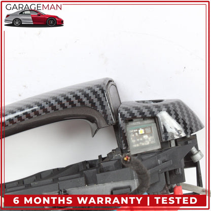 2012-2018 BMW 328i F30 Front Left Exterior Door Handle Carbon Fiber 7321639 OEM