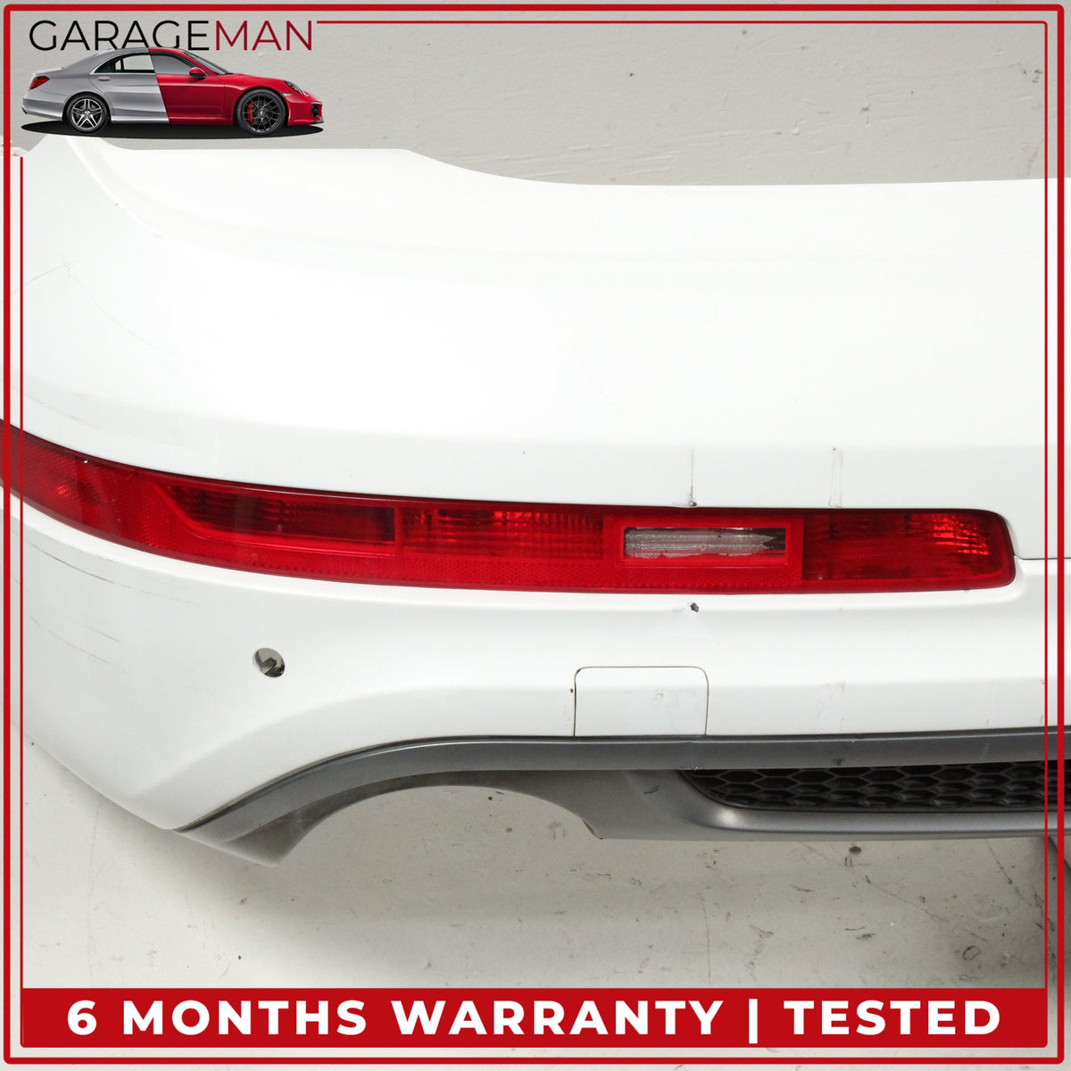 2010-2015 Audi Q7 Rear Bumper Cover Panel Glacier White Metallic OEM