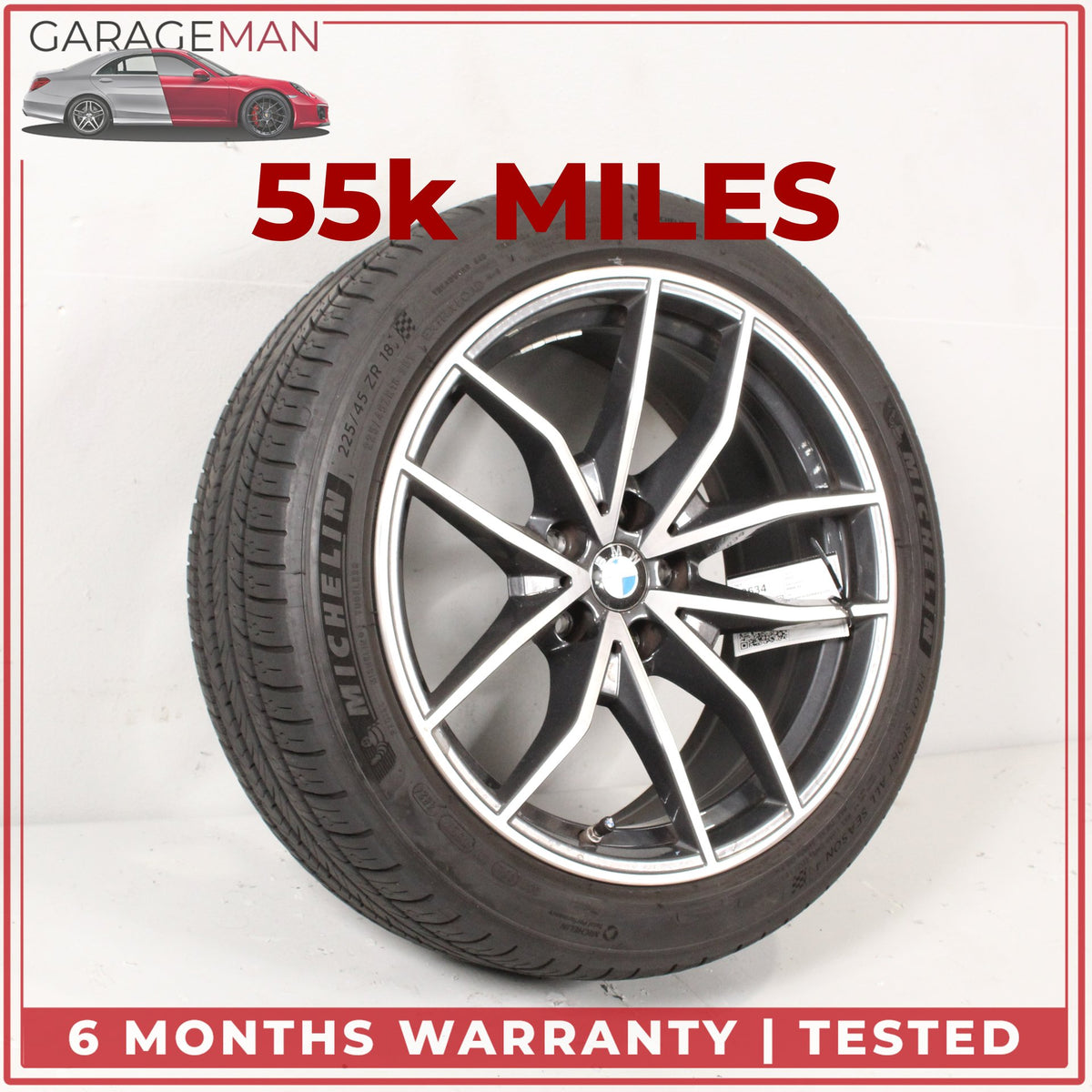 2019-2026 BMW Z4 G29 Styling 770 V-Spoke Front Wheel Rim w/ Tire 8Jx18 ET20 OEM
