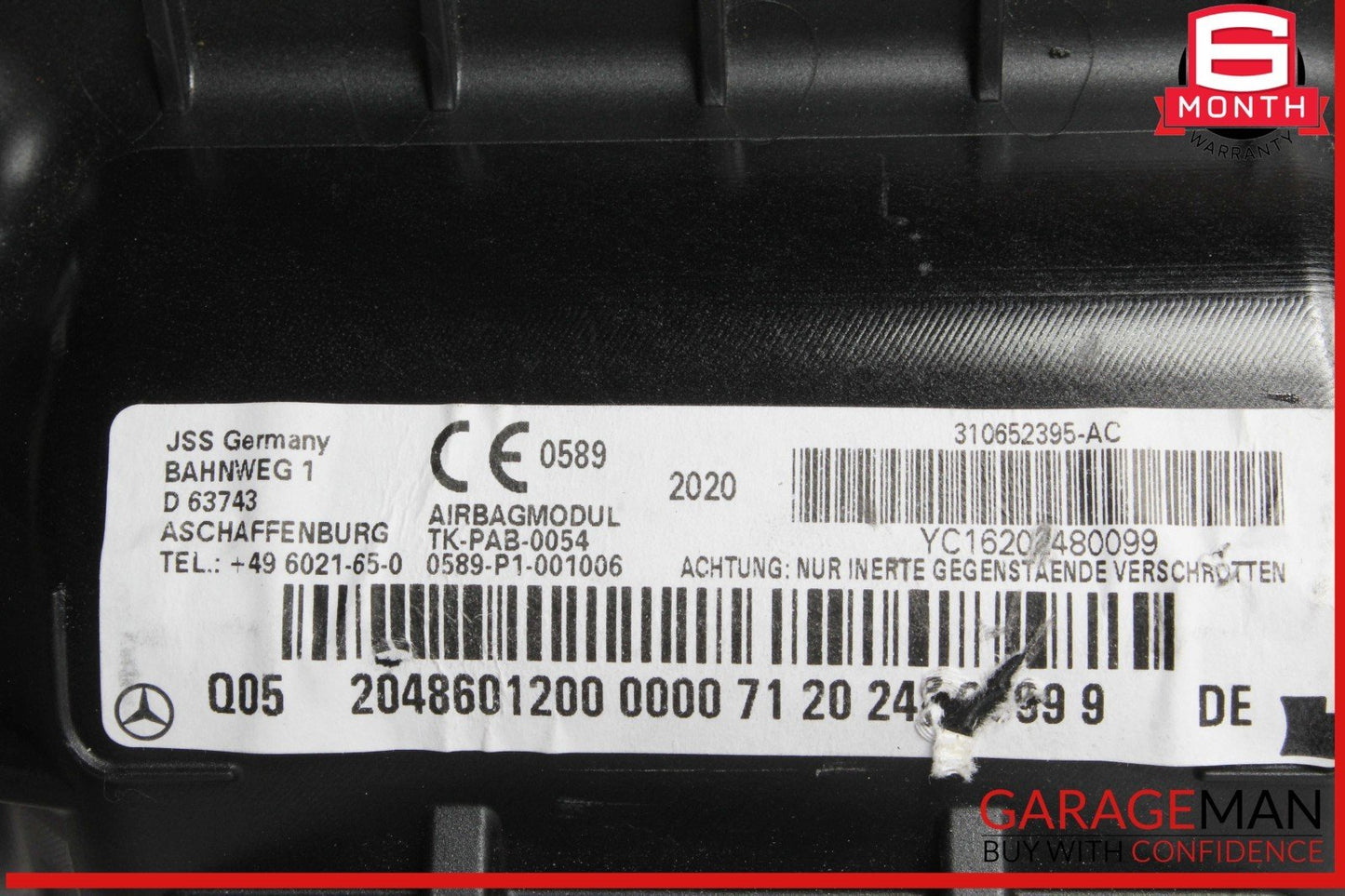 08-15 Mercedes W204 C250 CGI Front Right Passenger Side Dash Airbag Air Bag OEM