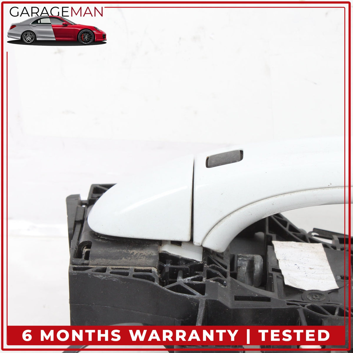 2007-2015 Audi Q7 Rear Right Side Exterior Door Handle White Metallic OEM