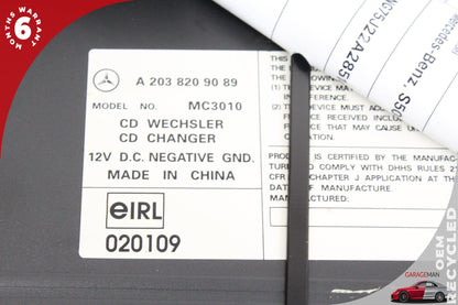 98-09 Mercedes-Benz S500 W220 Sedan CD Changer 6 Disk Player 2038209089 Genuine