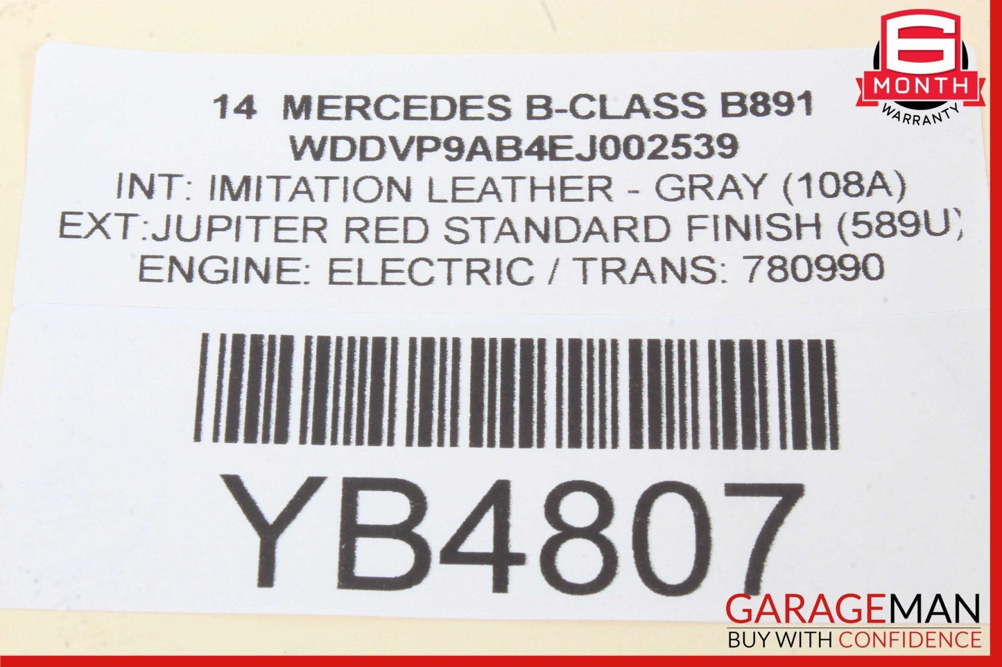 13-18 MERCEDES B-CLASS W242 W246 B250 LEFT SIDE AIRBAG AIR BAG OEM