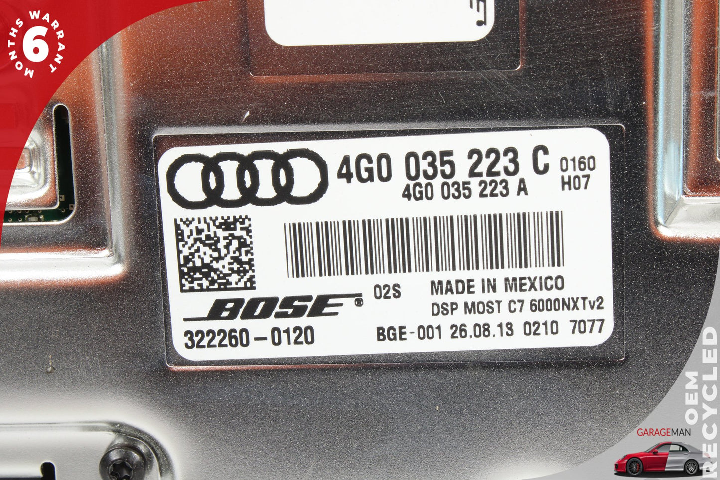 2012-2018 Audi A7 A6 Audio Sound System Amplifier AMP Module Bose 4G0035223A OEM
