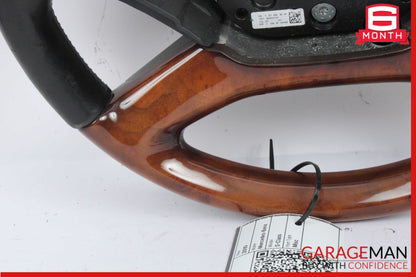 2010-2014 Mercedes-Benz S550 W221 Steering Wheel Wood Trim Black 2219063800 OEM