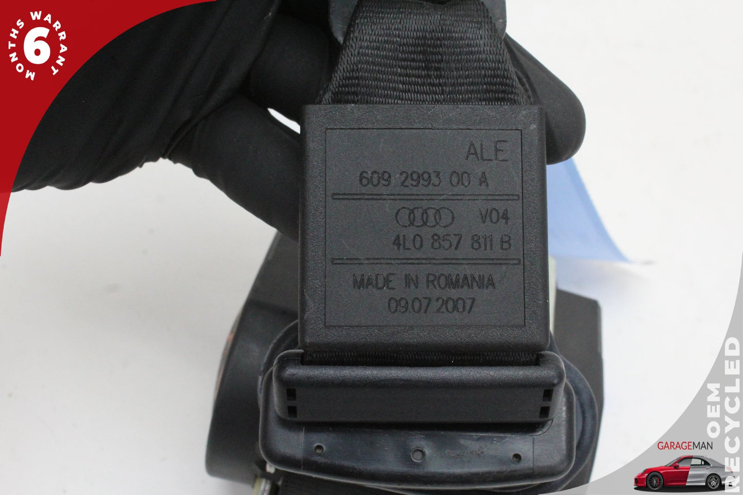 2007-2015 Audi Q7 Rear Left or Right Side 3rd Third Row Seat Belt 4L0857811B OEM