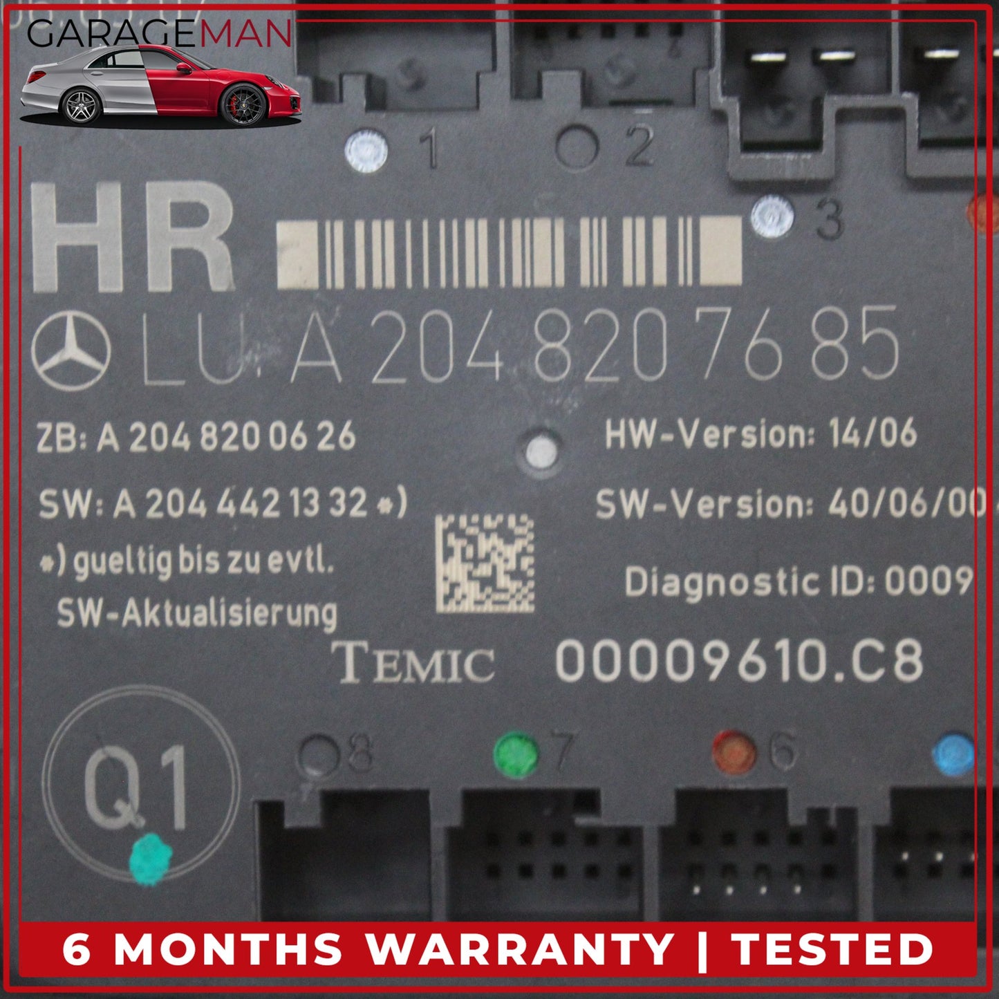 2008-2018 Mercedes-Benz C300 w204 Sedan Rear Right Passenger Side Door Control Module 2048207685 OEM