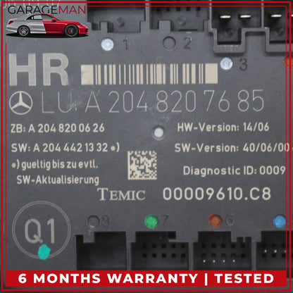 2008-2018 Mercedes-Benz C300 w204 Sedan Rear Right Passenger Side Door Control Module 2048207685 OEM