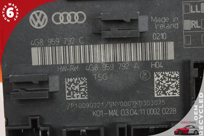 12-18 Audi A6 C7 Sedan Front Left Door Control Module 4G8959793C Genuine