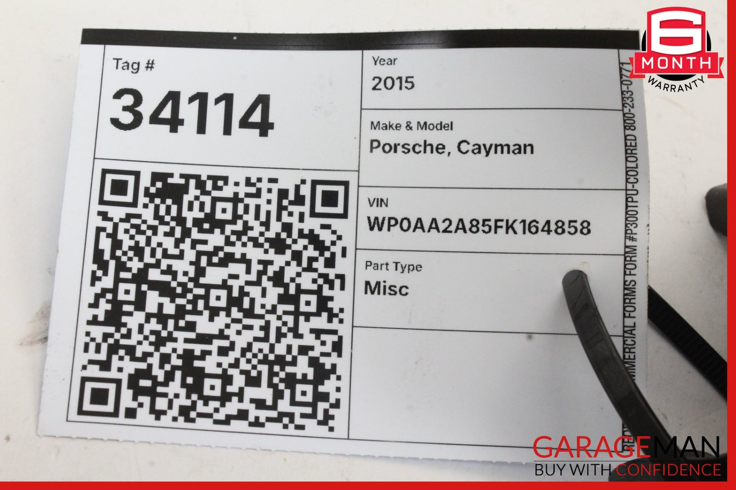 2013 - 2016 Porsche Cayman 981 Sedan Oil Filler Cap 981551378 Genuine