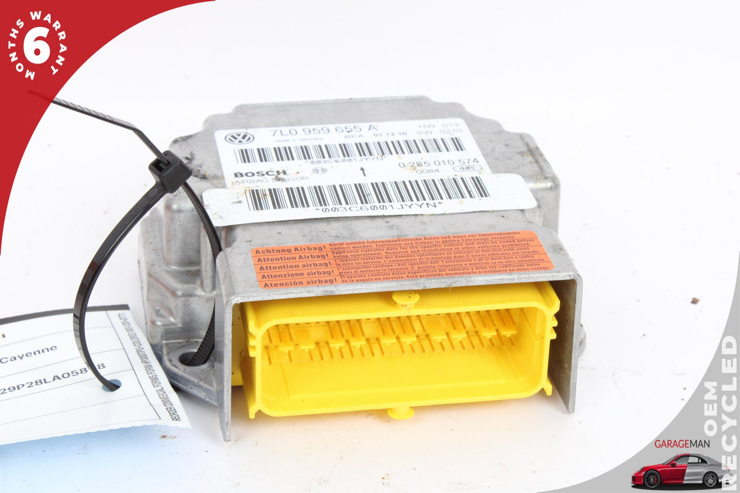 2008 Porsche Cayenne 9PA Airbag Air Bag Sensor SRS Control Module 7L0959655 Genuine