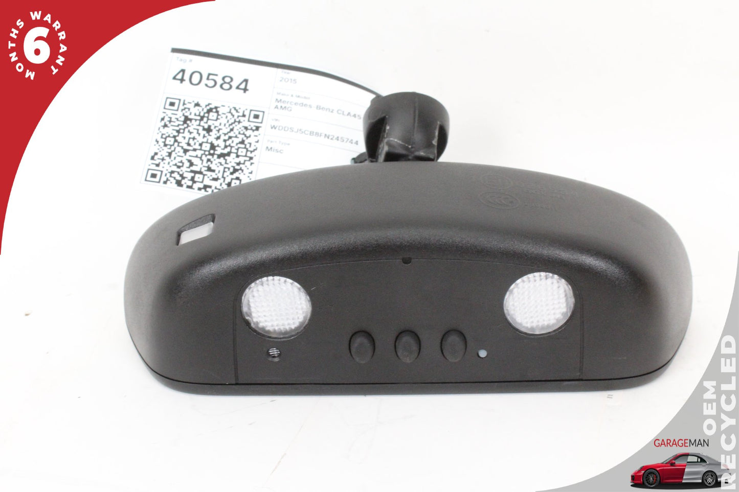 2014-2019 Mercedes W117 CLA45 AMG Top Upper Rear View Mirror 1768100617 OEM