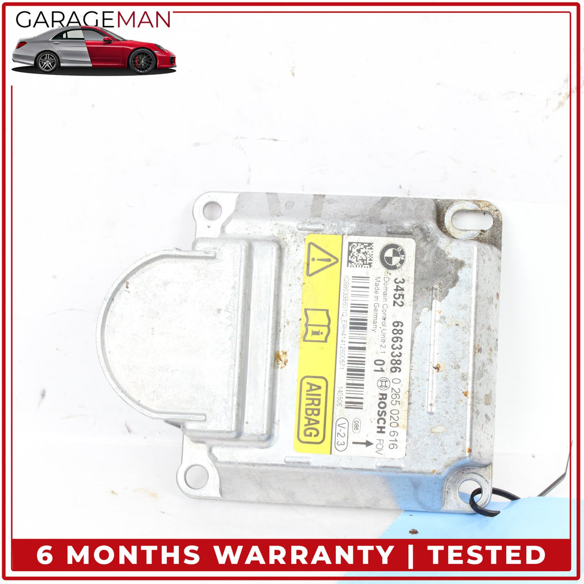 2012-2018 BMW 328i F30 Sedan Airbag Air Bag Sensor Module Bosch 6863386 OEM