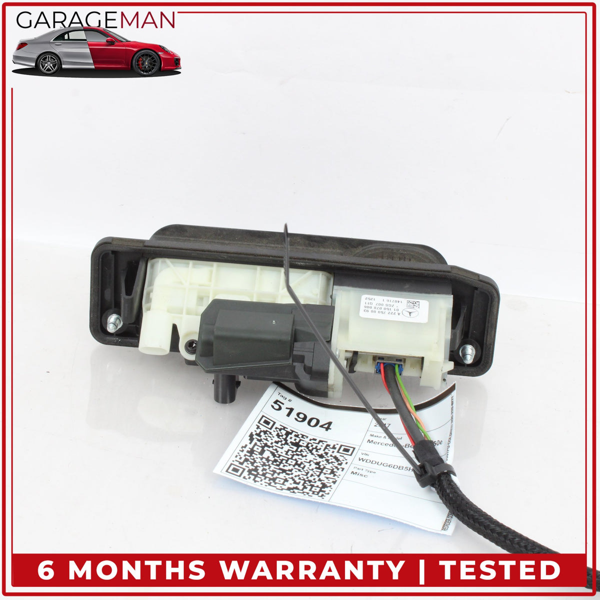 2014-2020 Mercedes W222 S550e Trunk Open Release Handle w/ Camera 2227500893 OEM