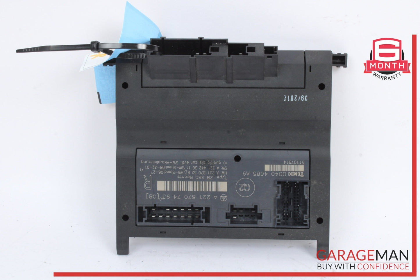 2007-2013 Mercedes-Benz S550 W221 Front Right Seat Control Module 2218707493