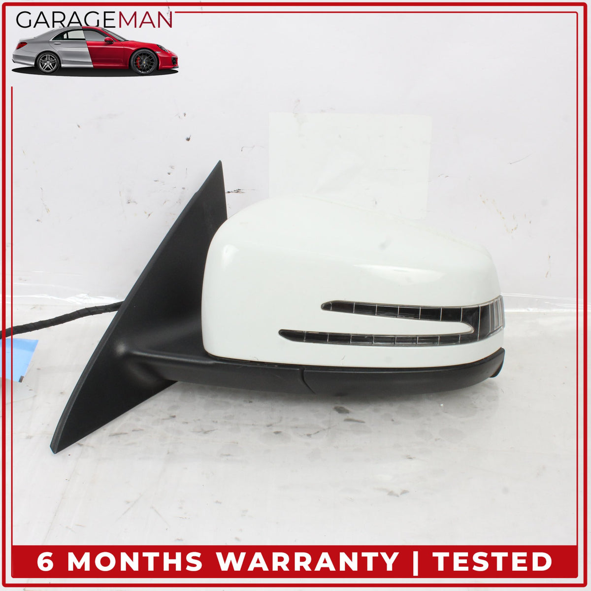2014-2019 Mercedes W117 CLA250 Left Side Door Rear View Mirror Calcite White OEM