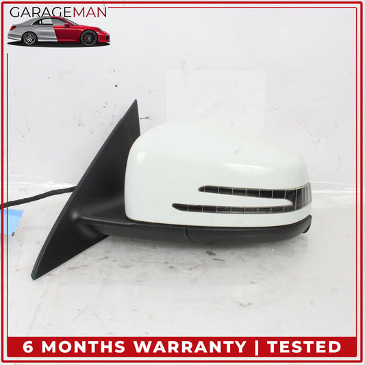 2014-2019 Mercedes W117 CLA250 Left Side Door Rear View Mirror Calcite White OEM
