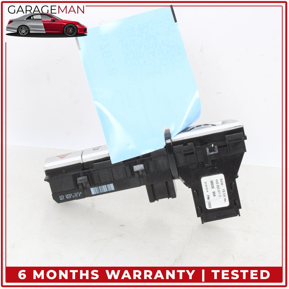 2011-2018 Audi A8 S8 Emergency Warning Hazard Light Control Switch Button OEM