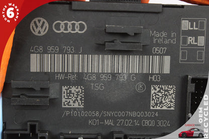 2012-2018 Audi A6 Sedan Front Left Driver Side Door Control Module Unit 4G8959793J Genuine