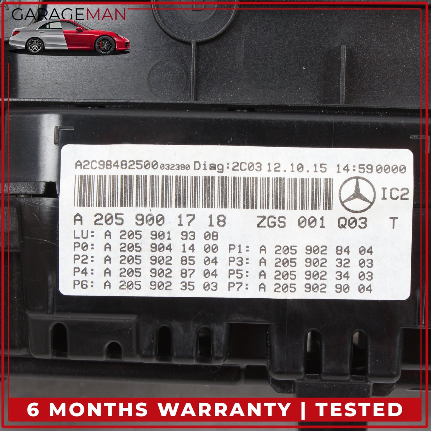 2015-2018 Mercedes W205 C300 Speedometer Instrument Cluster Gauge 2059001718 OEM