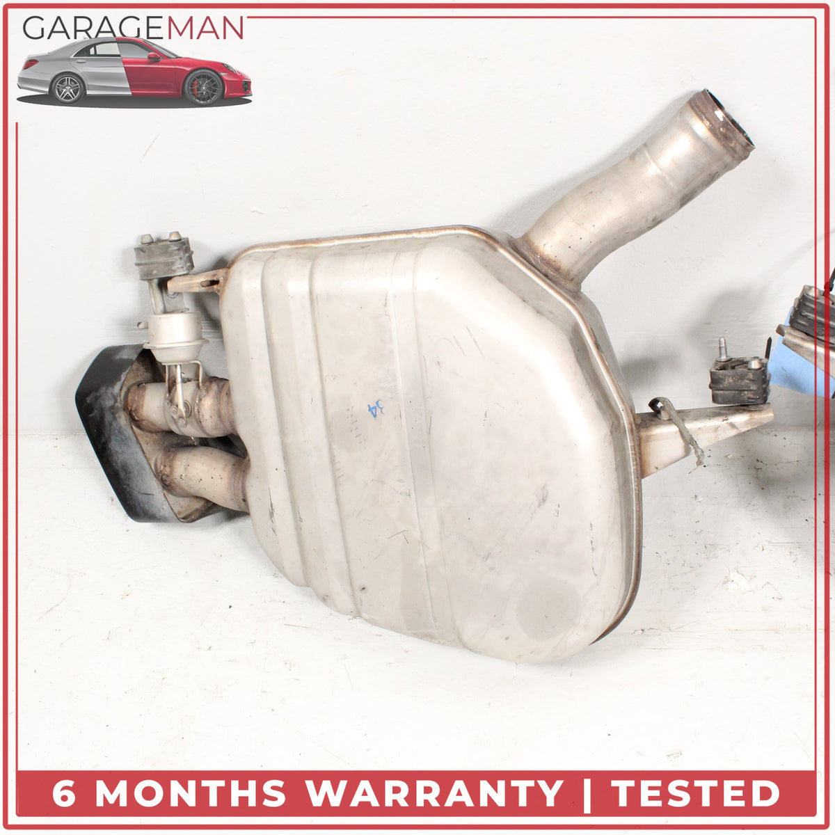 2012-2019 BMW 650i Rear Left and Right Side Exhaust Muffler w/ Tip Set of 2 OEM