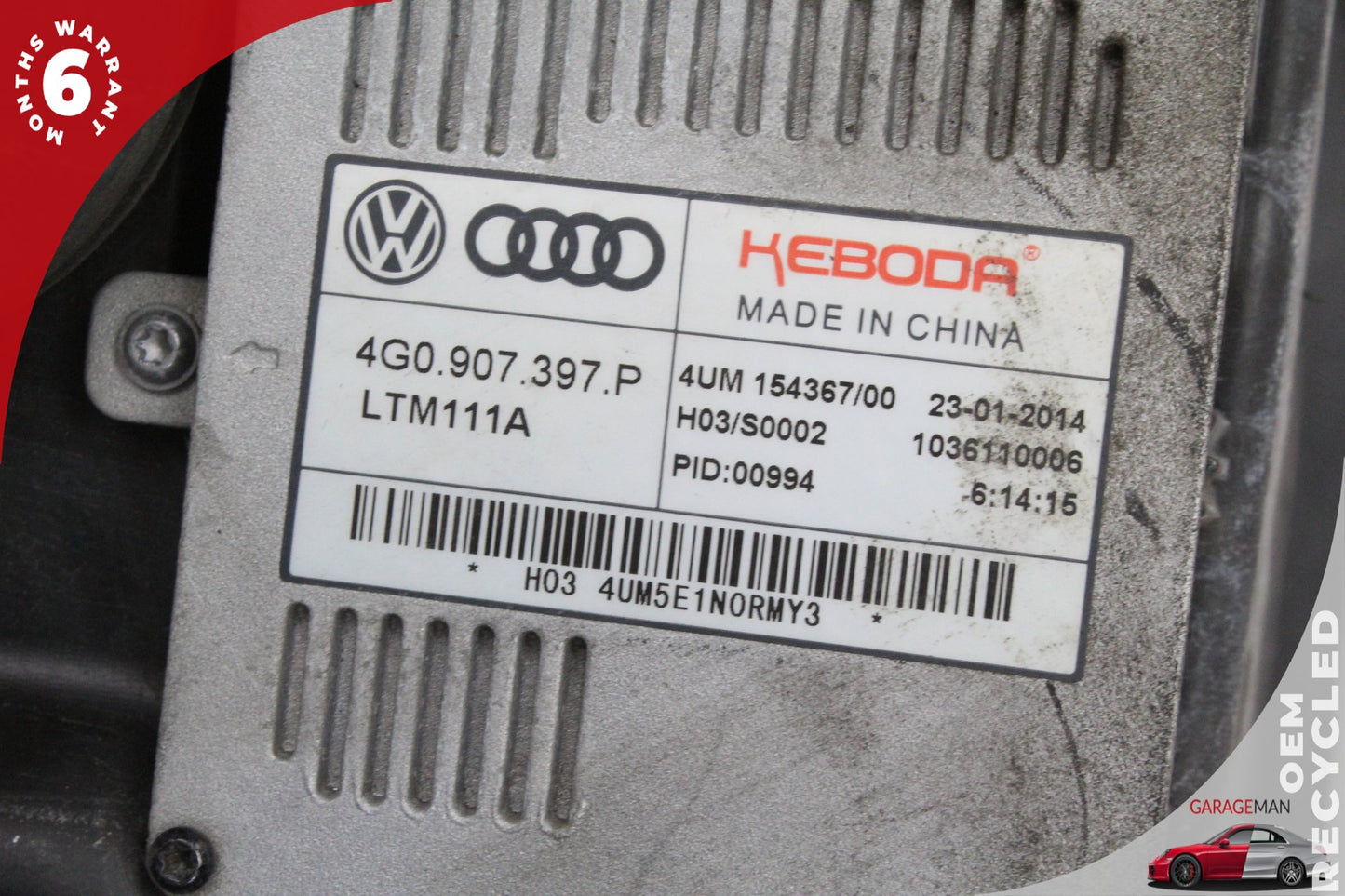 2012-2015 Audi A6 S6 Front Right Passenger Side Xenon Head Light Lamp Tinted OEM