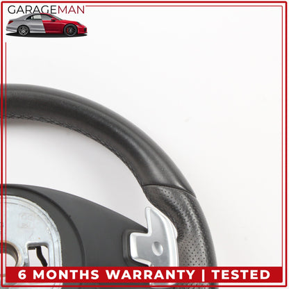 2015-2020 Mercedes W205 C300 Flat Bottom Steering Wheel w/ Paddle Shifters OEM