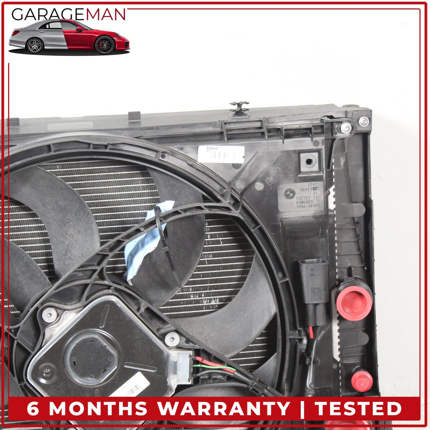 2012-2016 BMW 428i F36 Engine Radiator Cooling Fan Motor Assembly 8641947
