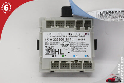 2016-2019 Mercedes W205 C350e Rear Left Side Door Control Module 2229001912 OEM