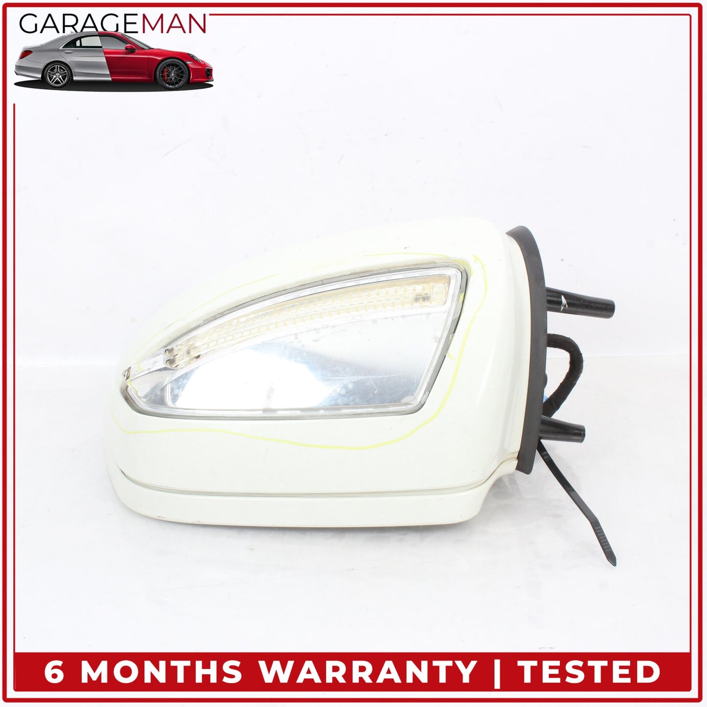 2009-2012 Mercedes W164 ML350 Left Side Door Rear View Mirror Calcite White OEM
