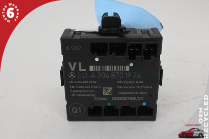 08-14 Mercedes-Benz C300 W204 Right Front Door Control Module 2048701926