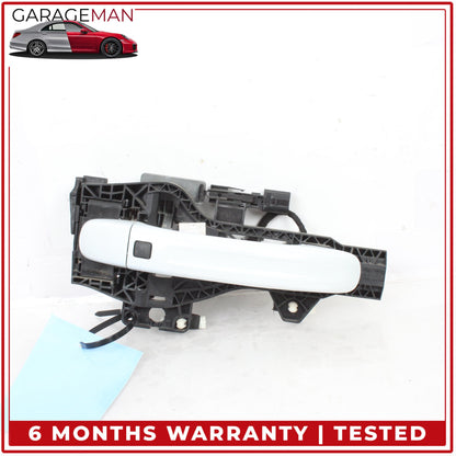 2007-2015 Audi Q7 Rear Right Side Exterior Door Handle White Metallic OEM