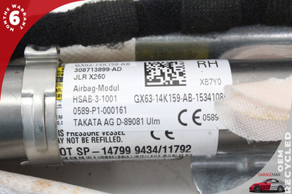 2016-2020 Jaguar XF X260 Right Side Upper Roof Curtain Air Bag GX6314K159AB OEM