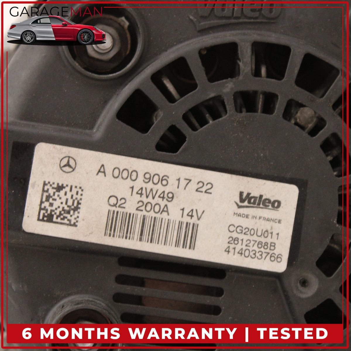 2014-2017 Mercedes W212 E400 E350 E550 Generator Alternator 0009061722 OEM