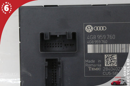 2012-2018 Audi A6 Sedan Front Left Seat Control Module 4G8959760A OEM