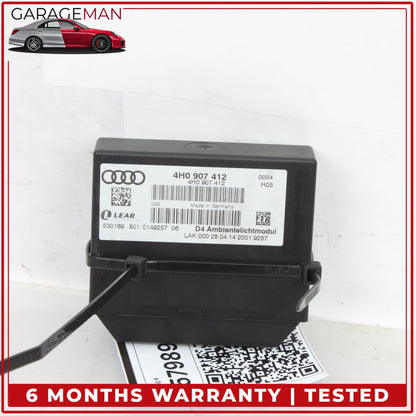 2011-2018 Audi A8 S8 Ambient Lighting Comfort Control Module Unit 4H0907412 OEM