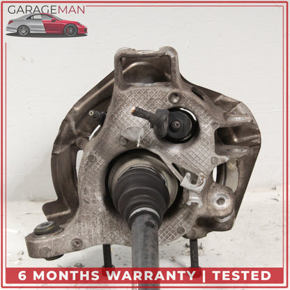 2010-2016 Porsche Panamera Rear Right Spindle Knuckle Wheel Hub w/ Shaft OEM
