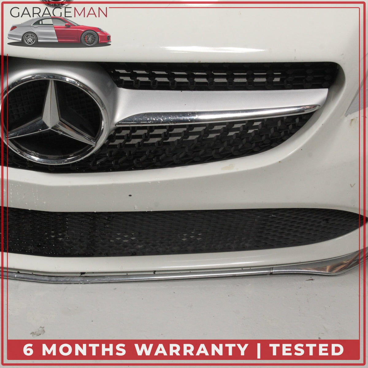 2017-2019 Mercedes C117 CLA250 Sedan Front Bumper Cover Calcite White OEM