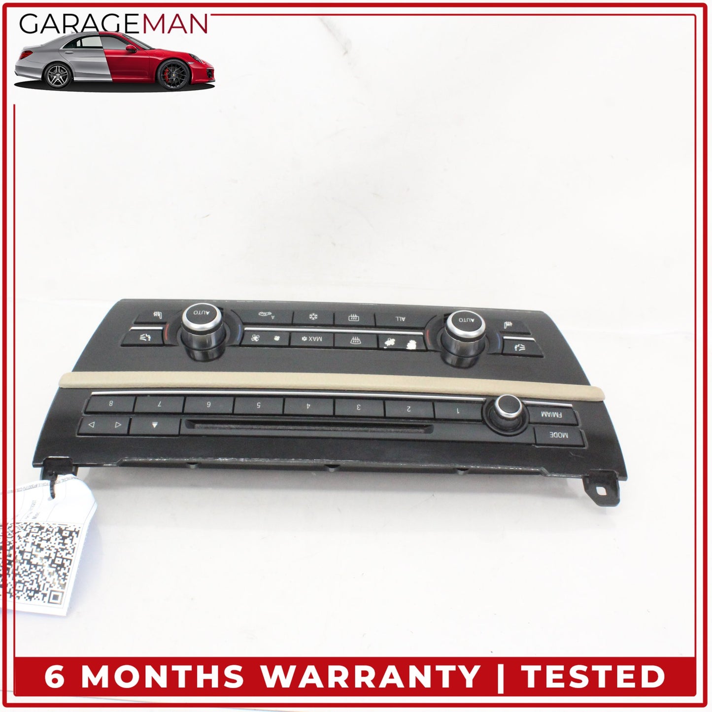 2011-2016 BMW 550i Front AC Climate Control Panel Audio CD Player 9236480 OEM
