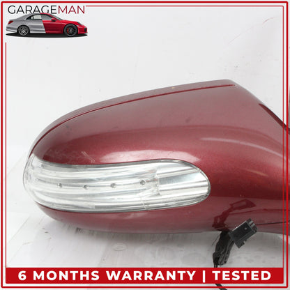 2004-2008 Mercedes R230 SL550 Front Right Door Rear View Mirror Thulite Red OEM