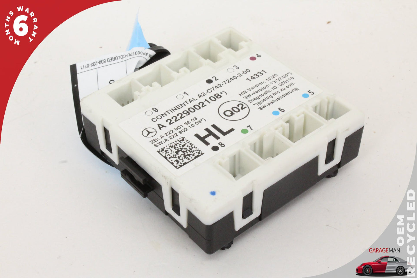 2015-2019 Mercedes W205 C300 C350e Rear Left Door Control Module 2229002108 OEM