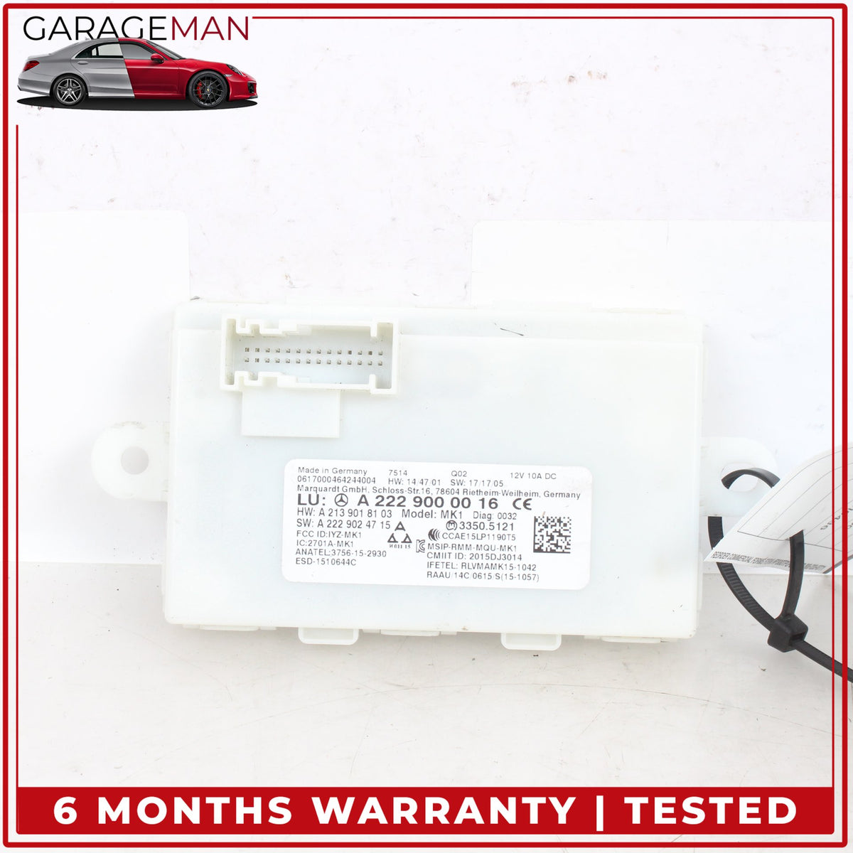 2014-2023 Mercedes W213 E300 Keyless Go Entry Control Module Unit 2229000016 OEM