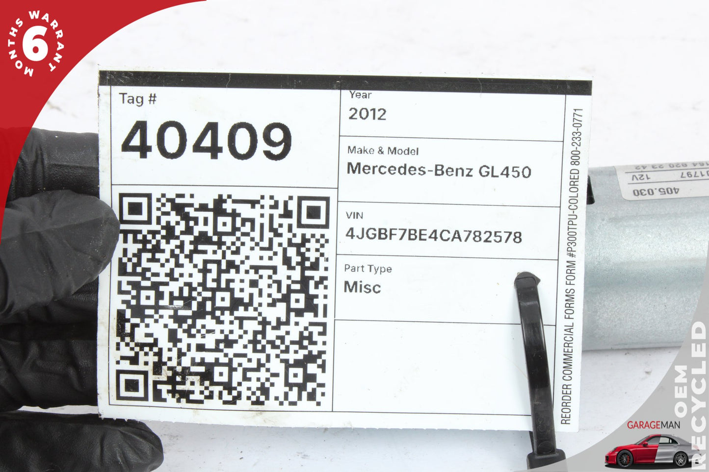 2007-2019 Mercedes X166 GL450 Rear Left or Right Third 3rd Row Seat Motor OEM