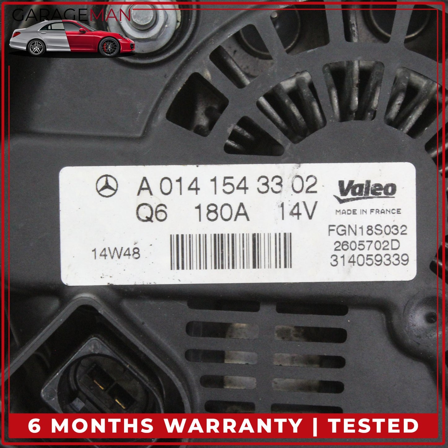 2010-2016 Mercedes W166 ML350 SLK350 E350 Alternator Generator 0141543302 OEM
