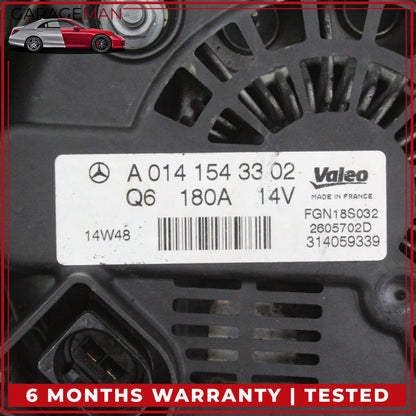 2010-2016 Mercedes W166 ML350 SLK350 E350 Alternator Generator 0141543302 OEM